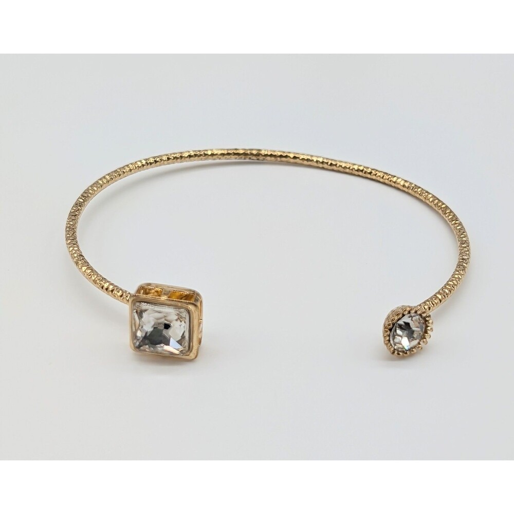 Mixed Lot Gold Tone Bracelets Bangle Chain Wrap Rhinestone - Picture 6 of 16